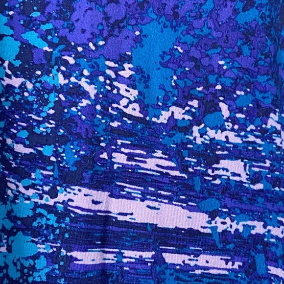 Champion Duo Dry High Waisted Leggings Blue Paint Splatter Medium - Picture 11 of 11